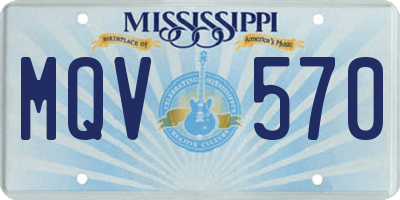 MS license plate MQV570