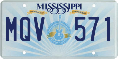 MS license plate MQV571