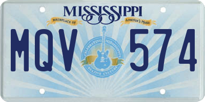 MS license plate MQV574