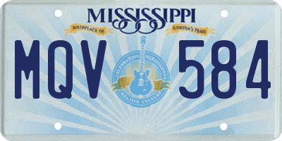 MS license plate MQV584