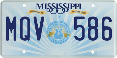 MS license plate MQV586