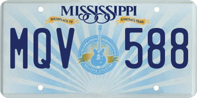 MS license plate MQV588