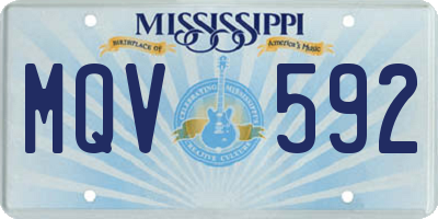 MS license plate MQV592