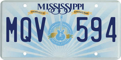 MS license plate MQV594