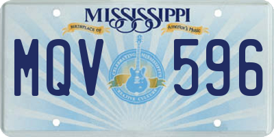 MS license plate MQV596
