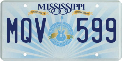 MS license plate MQV599