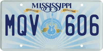 MS license plate MQV606