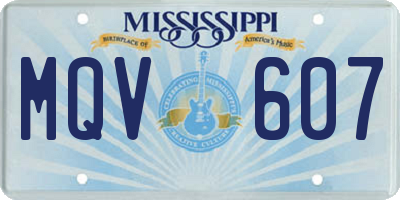 MS license plate MQV607
