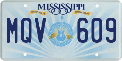 MS license plate MQV609