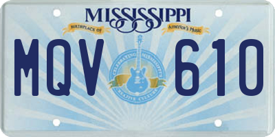 MS license plate MQV610