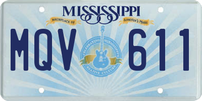 MS license plate MQV611