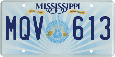 MS license plate MQV613