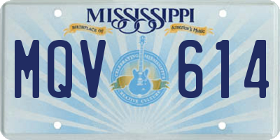 MS license plate MQV614