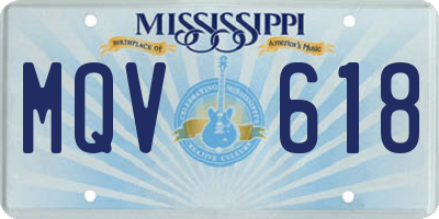 MS license plate MQV618