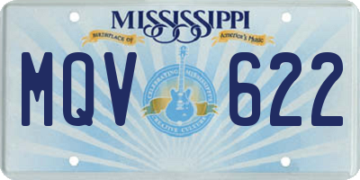 MS license plate MQV622