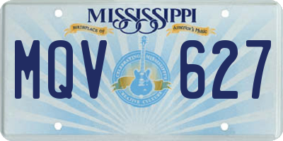 MS license plate MQV627