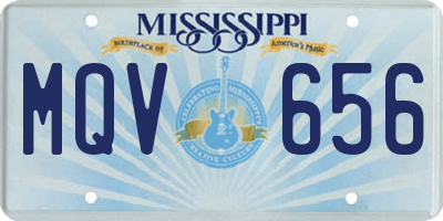 MS license plate MQV656