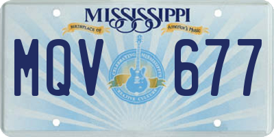 MS license plate MQV677