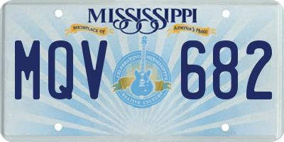 MS license plate MQV682