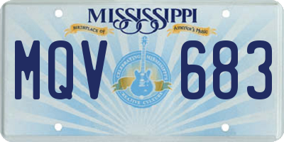 MS license plate MQV683