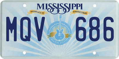 MS license plate MQV686