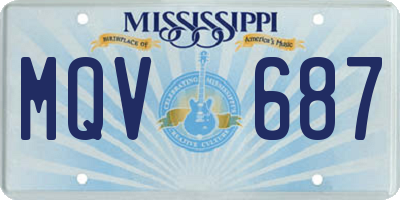 MS license plate MQV687
