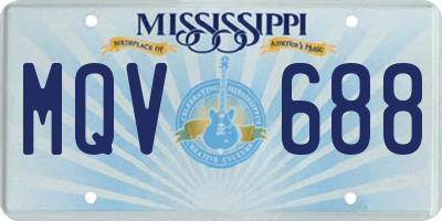 MS license plate MQV688