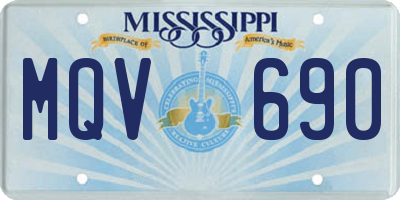 MS license plate MQV690