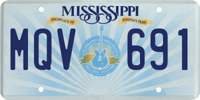 MS license plate MQV691