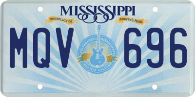 MS license plate MQV696