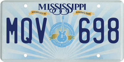 MS license plate MQV698