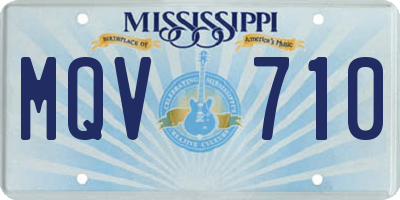 MS license plate MQV710