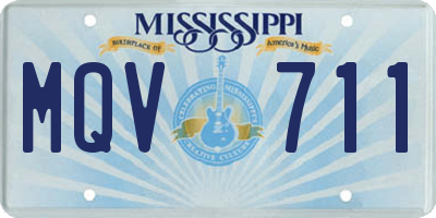 MS license plate MQV711
