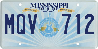 MS license plate MQV712