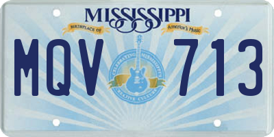 MS license plate MQV713