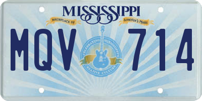 MS license plate MQV714