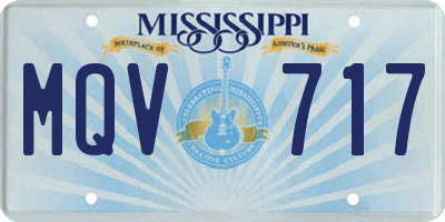 MS license plate MQV717