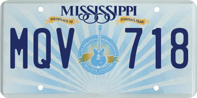 MS license plate MQV718