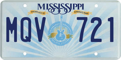 MS license plate MQV721