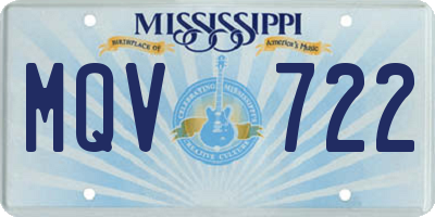 MS license plate MQV722