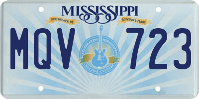 MS license plate MQV723