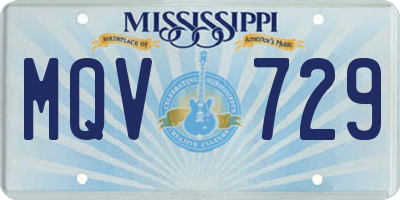 MS license plate MQV729