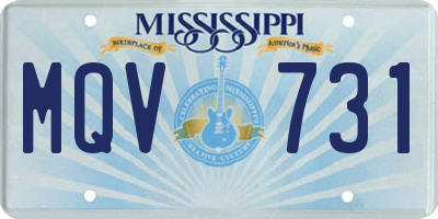 MS license plate MQV731