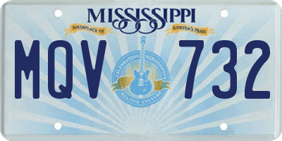 MS license plate MQV732
