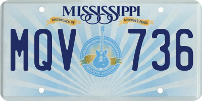 MS license plate MQV736