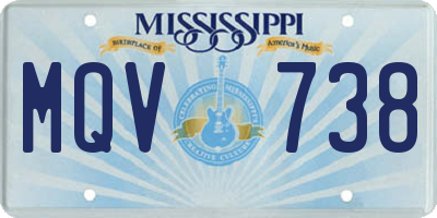 MS license plate MQV738