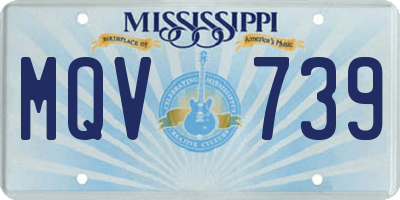 MS license plate MQV739