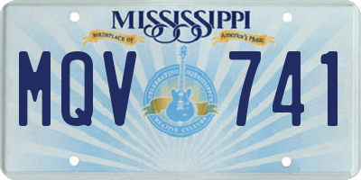 MS license plate MQV741