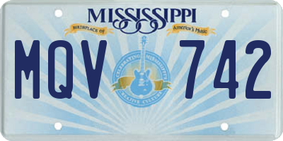 MS license plate MQV742