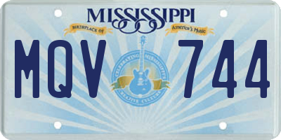 MS license plate MQV744